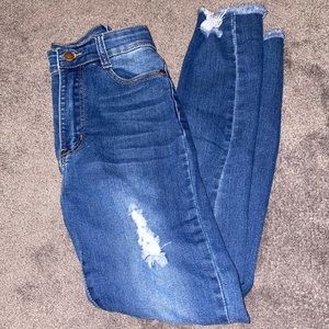 High waisted jeans